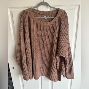 American Eagle Outfitters Brown Crew Neck Sweater